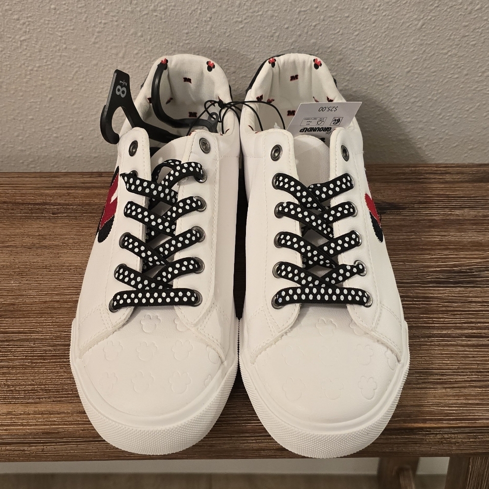 Disney Minnie Mouse Womens Shoes - White with Black Accents, New! Size 8.5 Cute - Picture 4 of 8